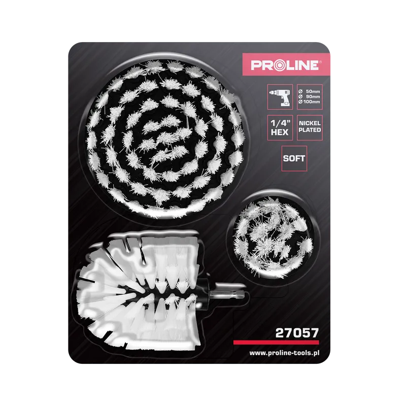 Set Perii Curatare cu Tija Adaptoare - Moale, 3/Set