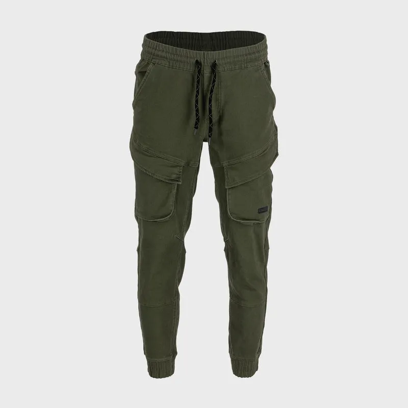 Pantalon Elastic cu Snur si Mansete / Kaki - L