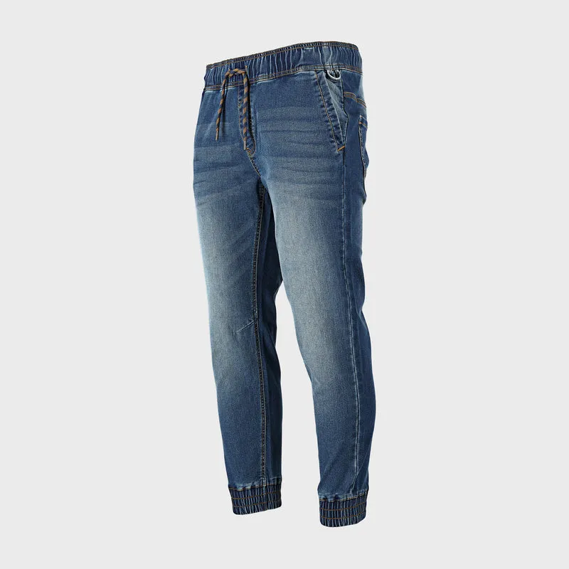Pantalon Tip-Blugi Elastic cu Snur si Mansete - XL