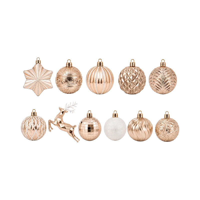 Set Ornamente de Craciun / Argintiu - 48P.
