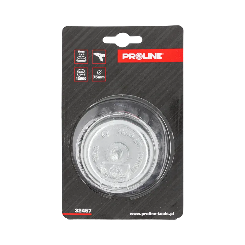 Perie Sarma Impletita Tip Cupa cu Tija 75MM