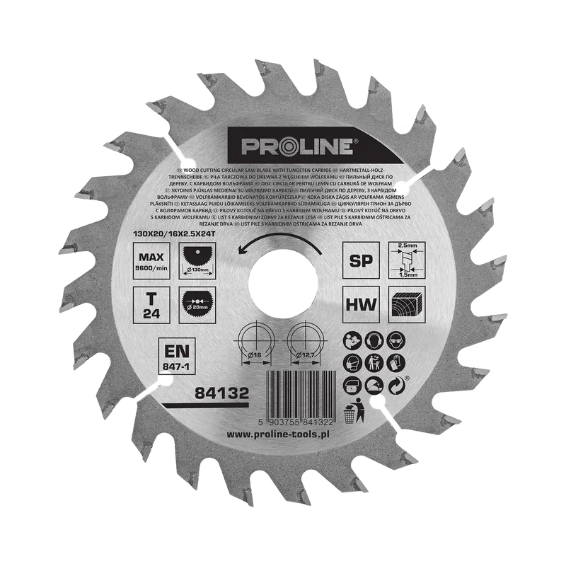 Disc Circular pentru Lemn cu Dinti Vidia 130MM / 24D.
