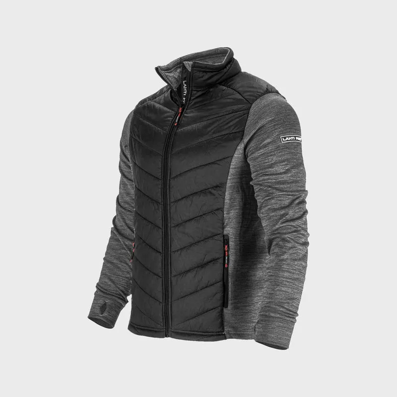 Jacheta cu Imprimeu si Matlasare / Gri-Negru - 3XL