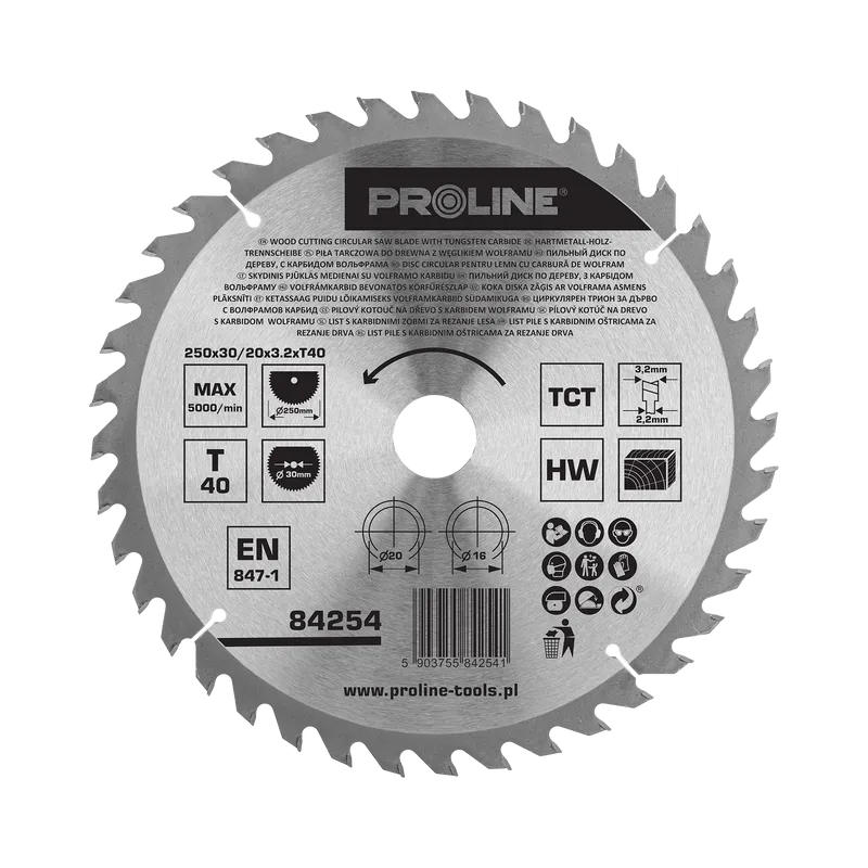 Disc Circular pentru Lemn cu Dinti Vidia 250MM / 40D.