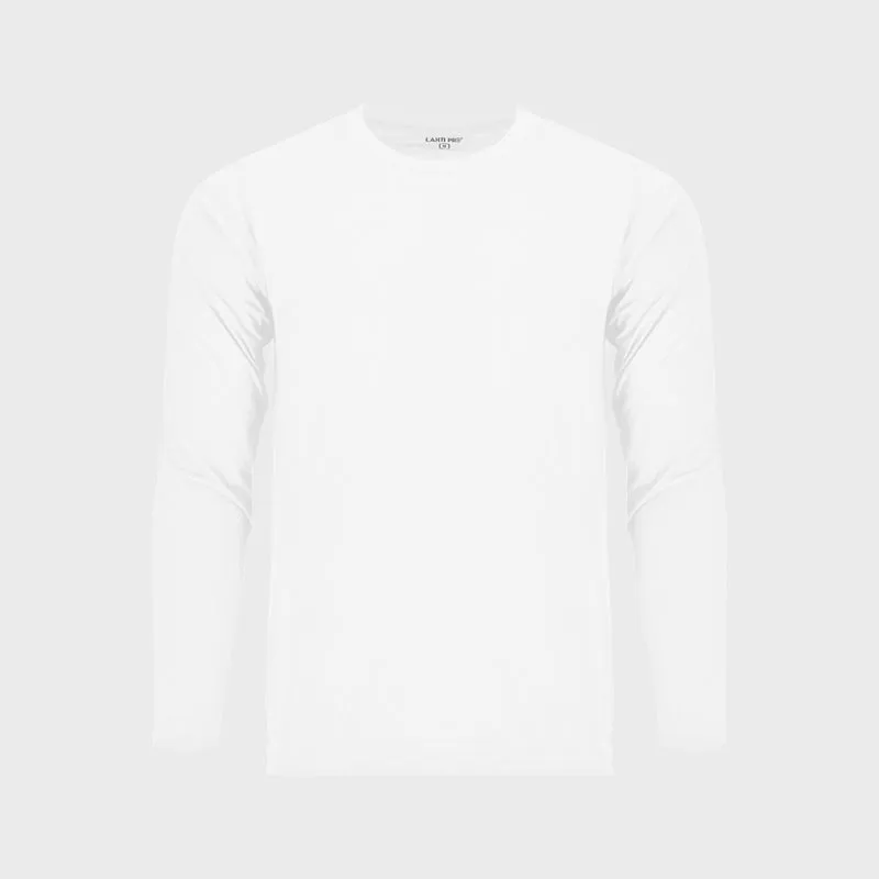 Tricou Bumbac Subtire cu Maneca Lunga / Alb - XL