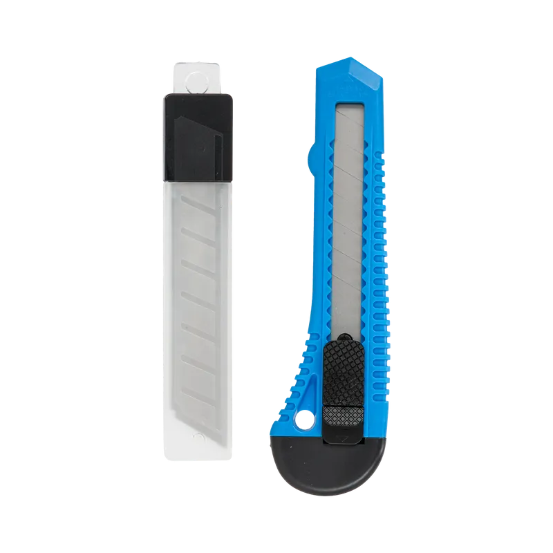 Set Cutter Plastic cu Buton Blocare cu 10 Lame - 18MM