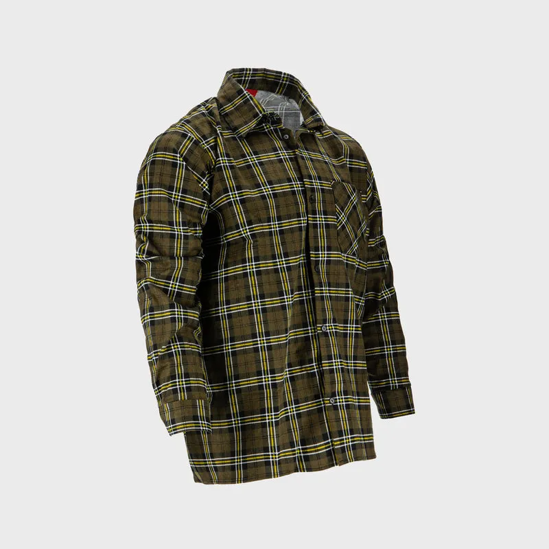 Camasa Flanel cu Carouri Dungate / Kaki - 2XL