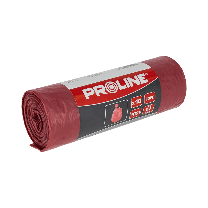 Saci Menaj Polietilena 120L / Rosu, 10/Set
