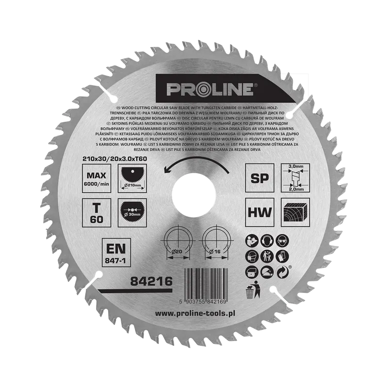 Disc Circular pentru Lemn cu Dinti Vidia 210MM / 60D.