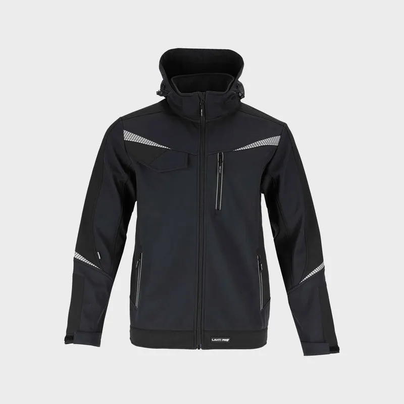 Jacheta Elastica cu Gluga / Negru - 2XL