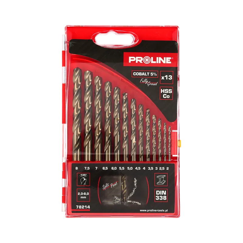 Set Burghie Metal HSS-Co 135° in Caseta 2.0-8.0MM - 13P