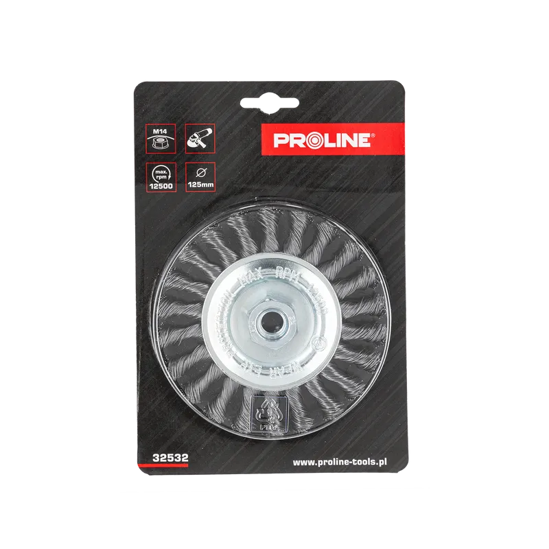 Perie Sarma Impletita Tip Circular cu Filet 125MM