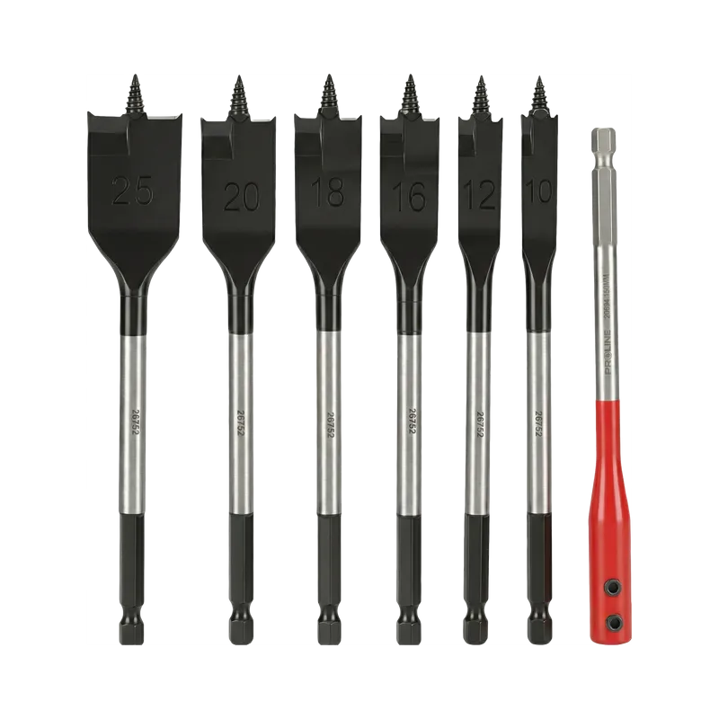 Set Burghie Lemn Plate cu Varf Sfredel - 7P.