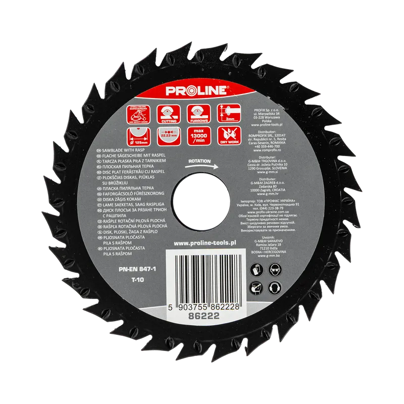 Disc Raspel Circular Plat / Frontal - 125MM