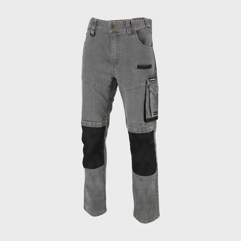 Pantalon Lucru Tip-Blugi Slim-Fit Elastic Gri - XL