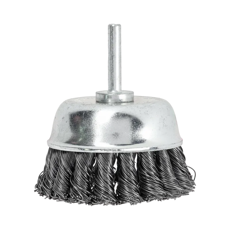 Perie Sarma Impletita Tip Cupa cu Tija 75MM