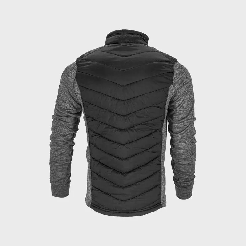 Jacheta cu Imprimeu si Matlasare / Gri-Negru - 3XL