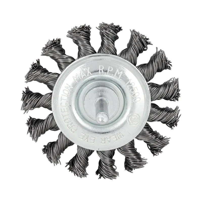 Perie Sarma Impletita Tip Circular cu Tija 75MM