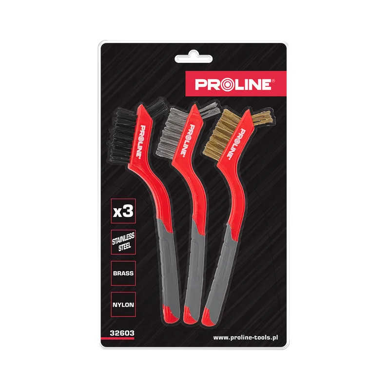 Set Perii Curatare cu Fire Inox-Alama-Plastic - 3P.