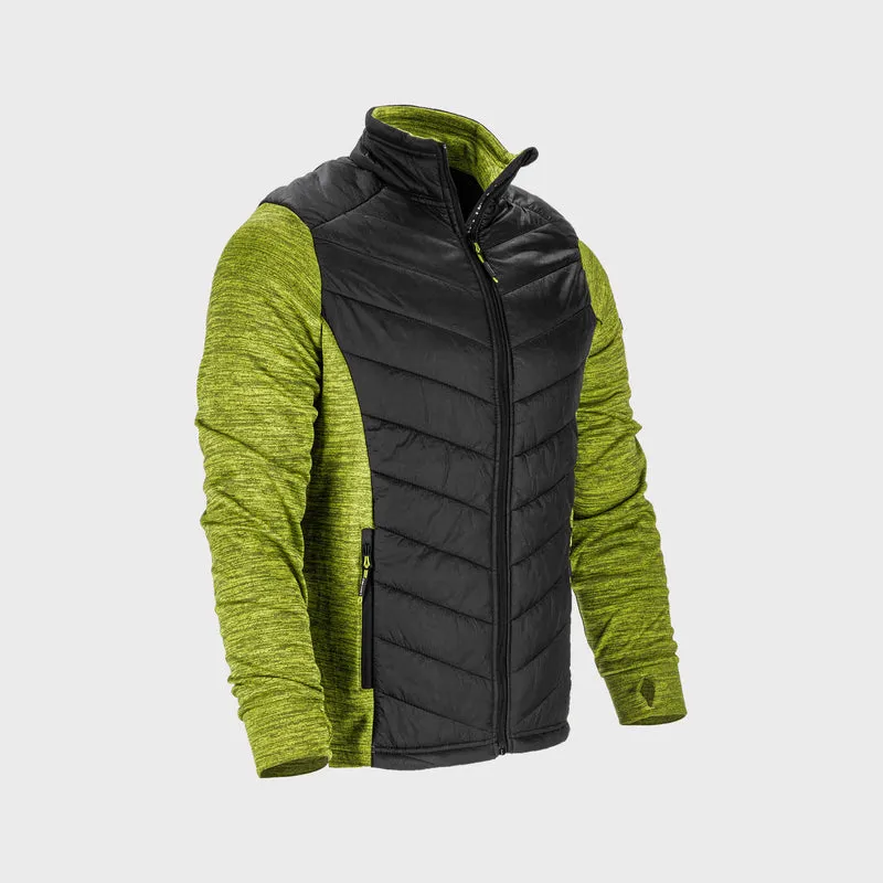 Jacheta cu Imprimeu si Matlasare / Verde-Negru - 3XL