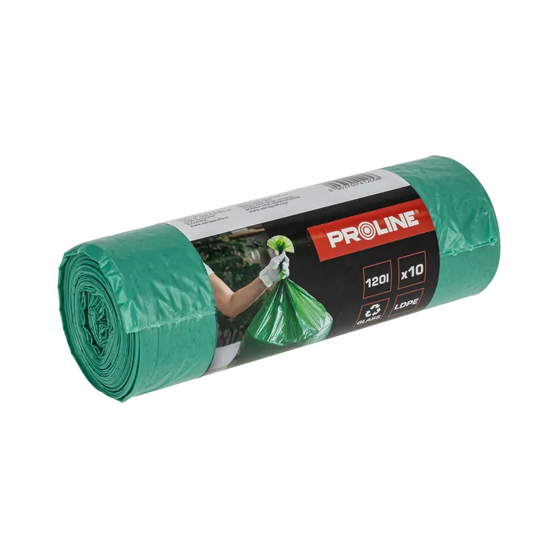 Saci Menaj Polietilena 120L / Verde, 10/Set