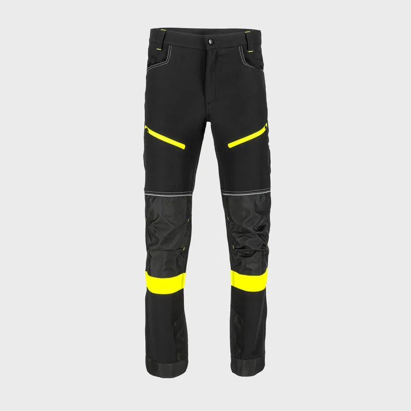 Pantalon Lucru Elastic / Negru-Galben - M