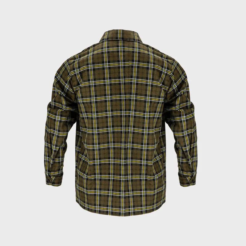 Camasa Flanel cu Carouri Dungate / Kaki - 2XL