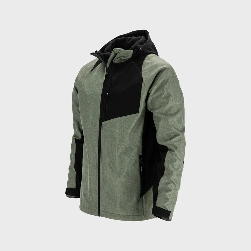 Jacheta Elastica cu Gluga / Gri-Verzui - L