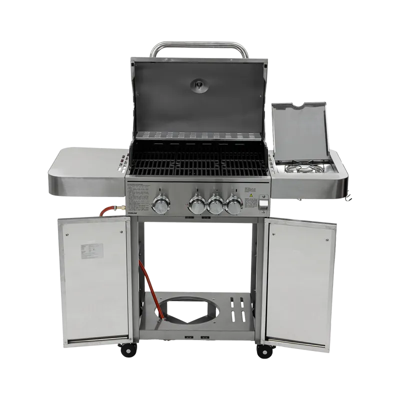 Grill Gaz Inoxidabil - 3+1 Arzatoare / 13.65KW