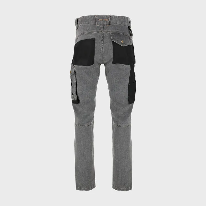 Pantalon Lucru Tip-Blugi Slim-Fit Elastic Gri - XL