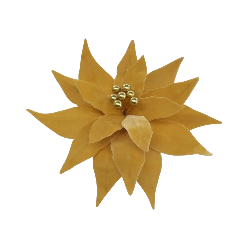 Floare Decorativa de Craciun 28CM / Auriu