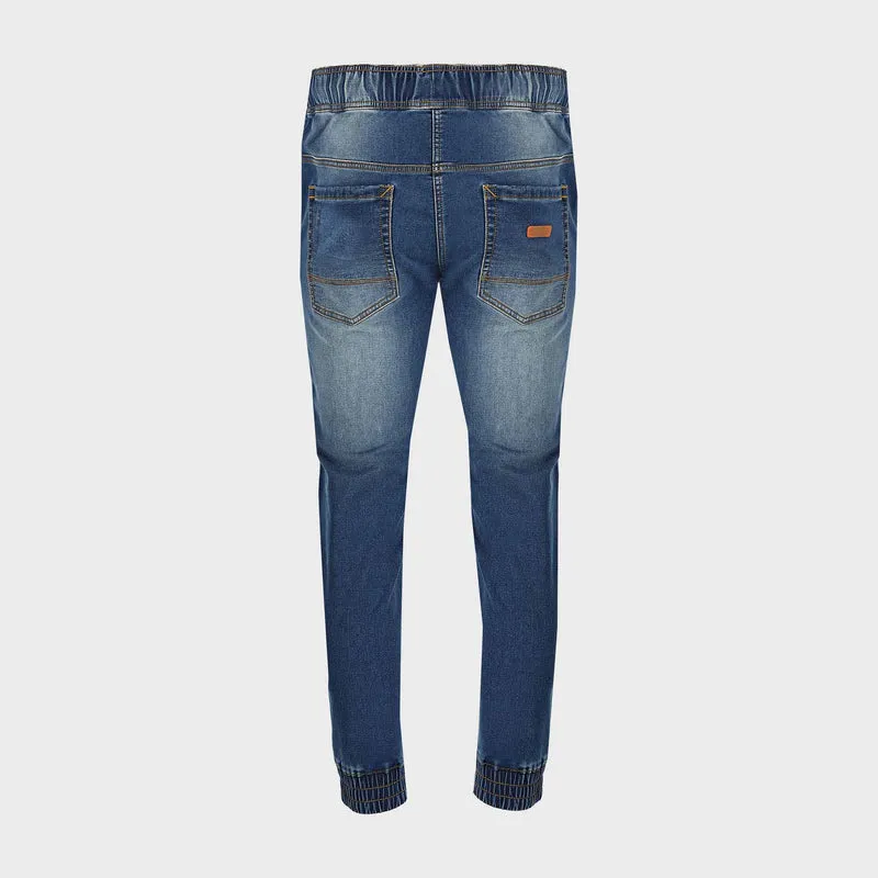 Pantalon Tip-Blugi Elastic cu Snur si Mansete - XL