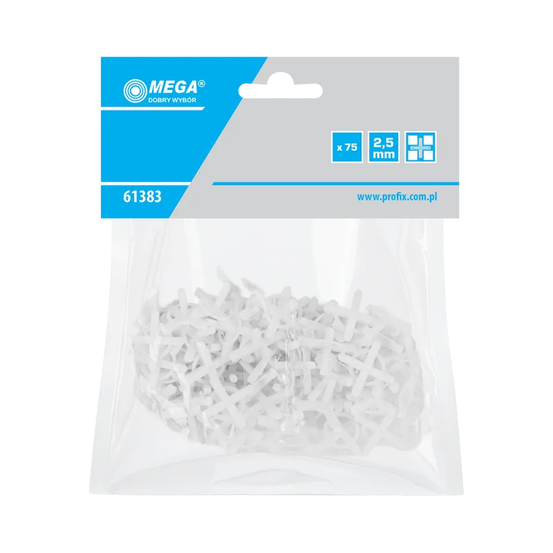 Distantiere Faianta Tip Cruce cu Inel 2.5MM, 75/Set