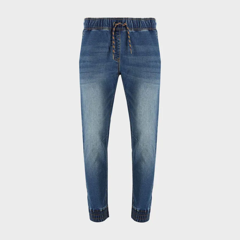 Pantalon Tip-Blugi Elastic cu Snur si Mansete - XL