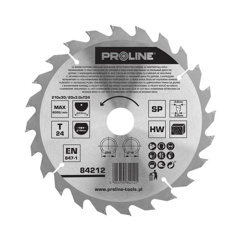 Disc Circular pentru Lemn cu Dinti Vidia 210MM / 24D.