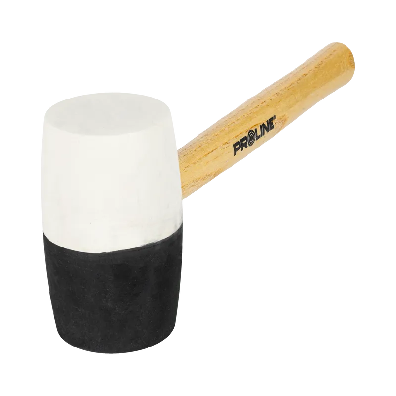 Ciocan Cauciuc Bicolor cu Maner Lemn 72MM / 980G