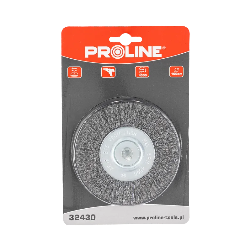 Perie Sarma Tip Circular cu Tija 100MM