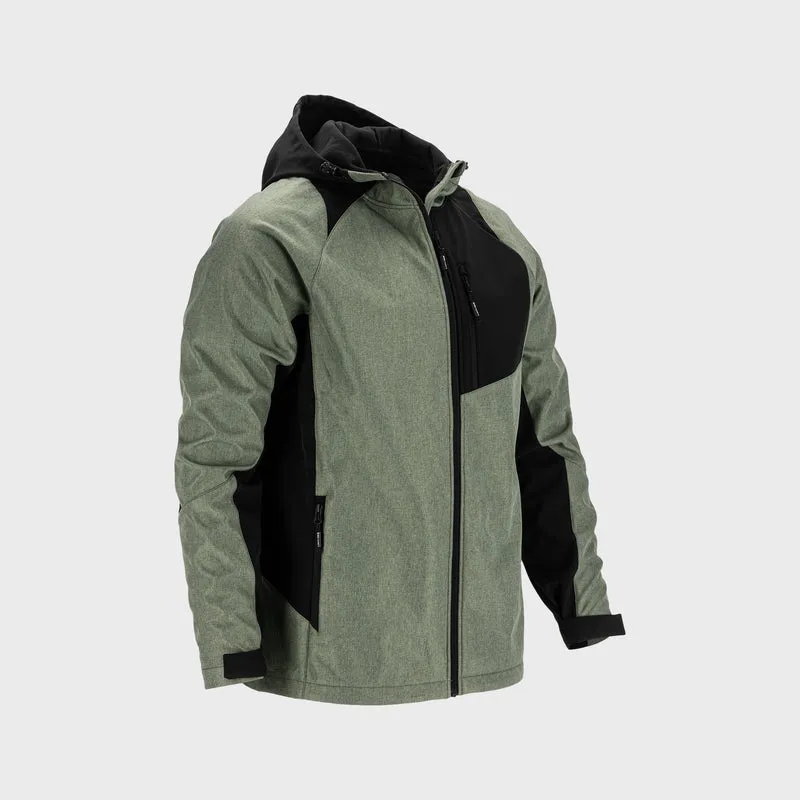 Jacheta Elastica cu Gluga / Gri-Verzui - L