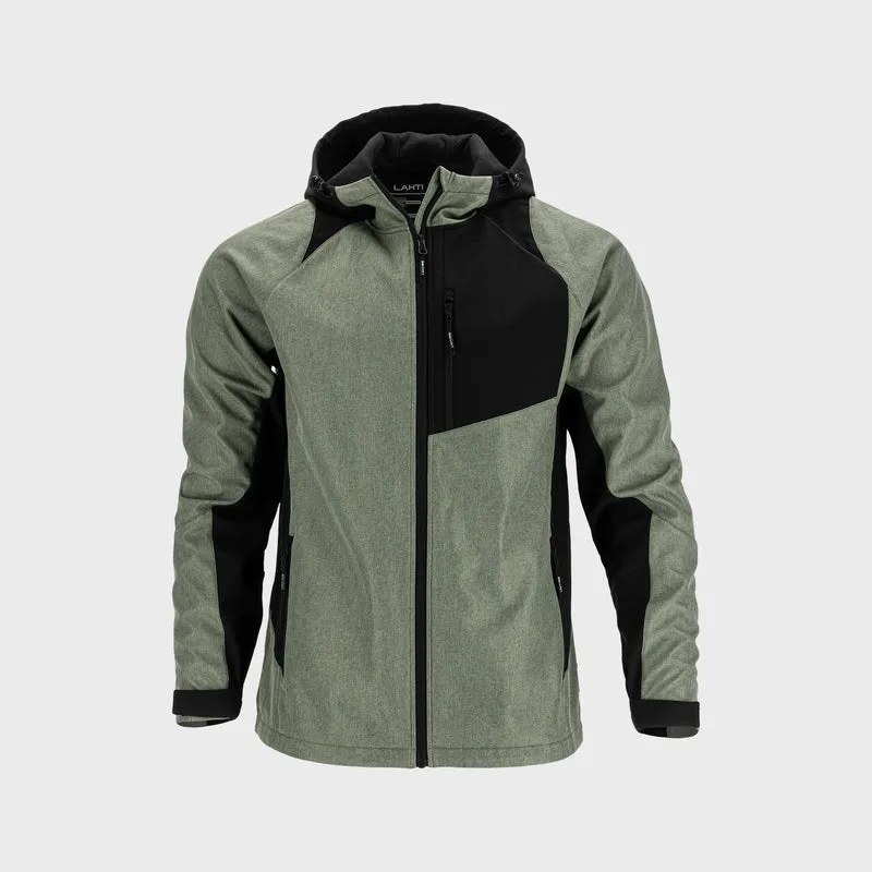 Jacheta Elastica cu Gluga / Gri-Verzui - L