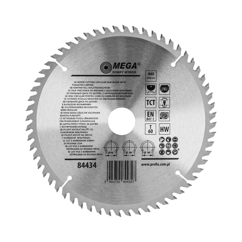 Disc Circular pentru Lemn cu Dinti Caliti 210MM / 60D.