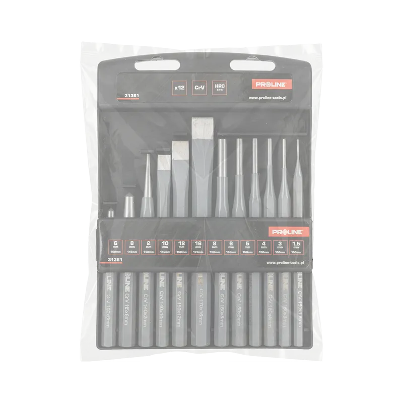 Set Dalti-Dornuri-Punctatoare CR-VA pentru Metal - 12P.