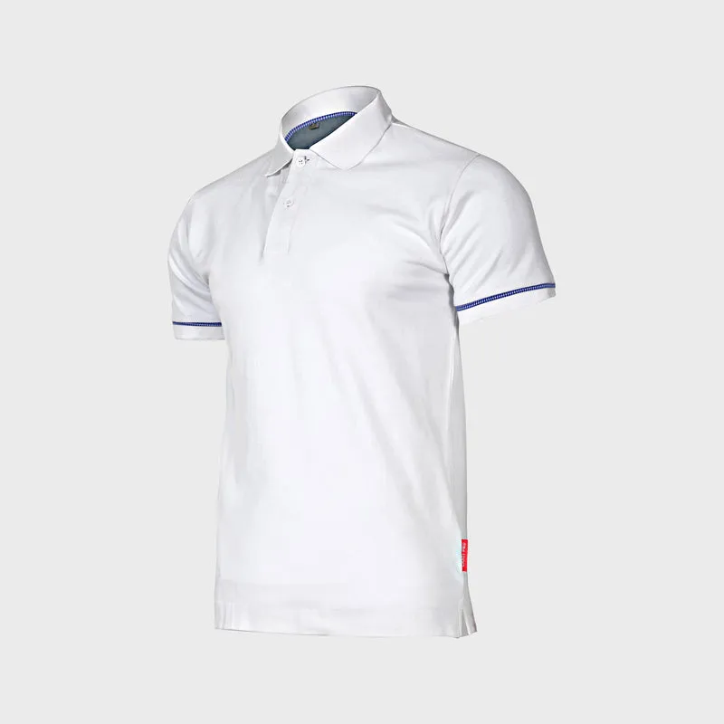 Tricou Bumbac Polo / Alb - M