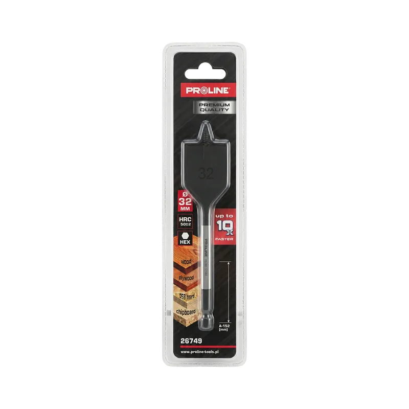Burghiu Lemn Plat cu Varf Sfredel 32X152MM