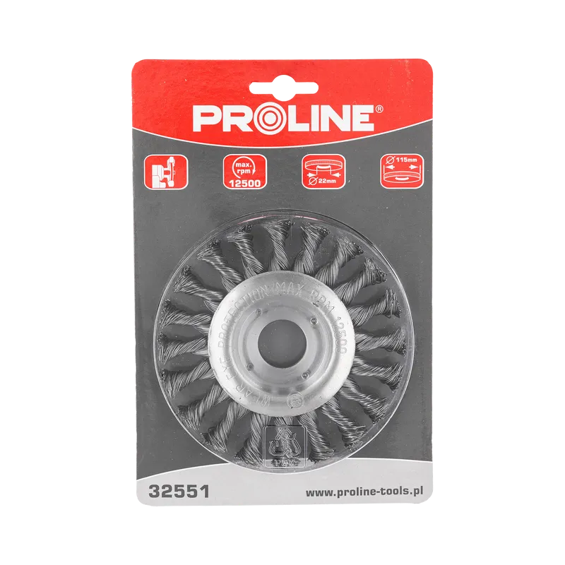 Perie Sarma Impletita Tip Circular cu Orificiu 115MM