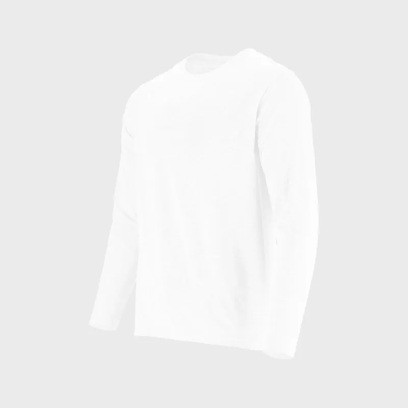 Tricou Bumbac Subtire cu Maneca Lunga / Alb - XL