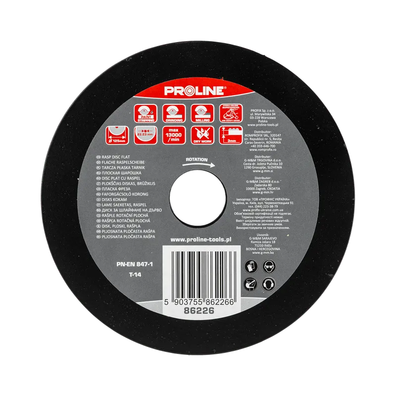 Disc Raspel Plat / Mediu - 125MM