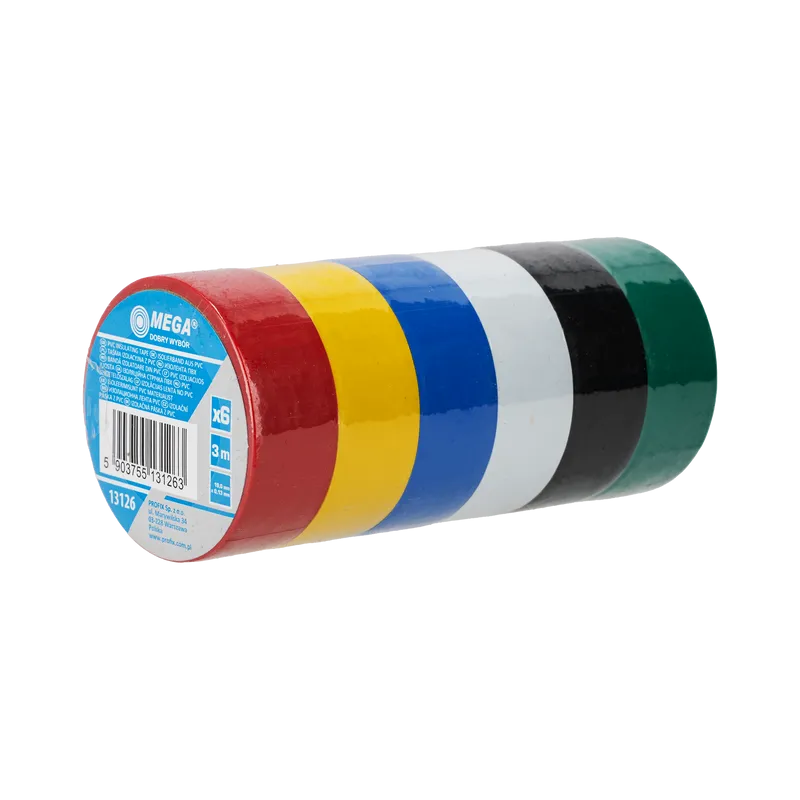 Benzi Izolatoare Multicolor 19X0.13MM / 3M, 6/Set