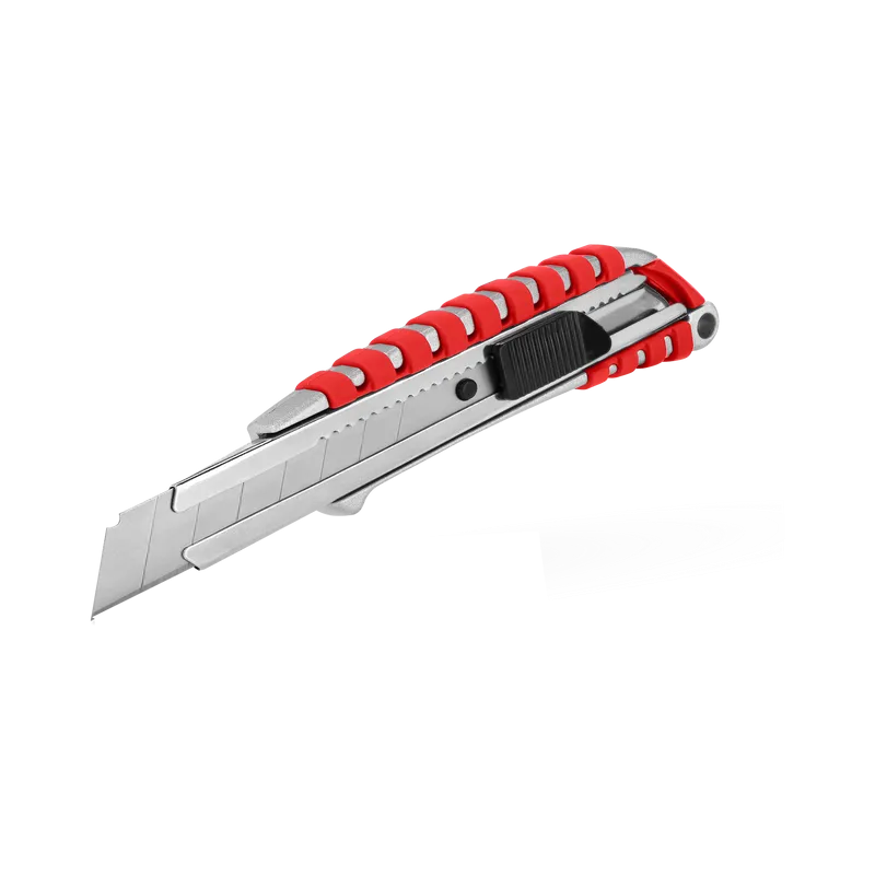 Cutter Aluminiu Cauciucat cu Buton Blocare - 18MM