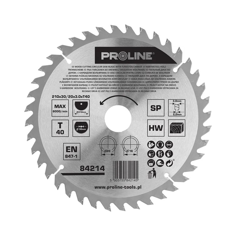 Disc Circular pentru Lemn cu Dinti Vidia 210MM / 40D.