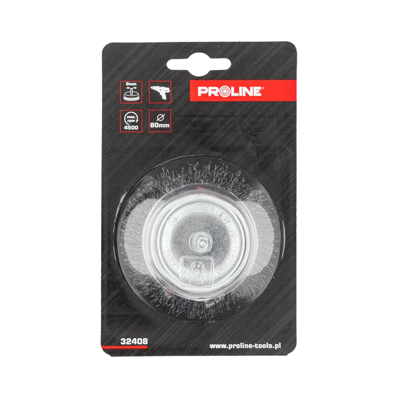 Perie Sarma Tip Cupa cu Tija 80MM
